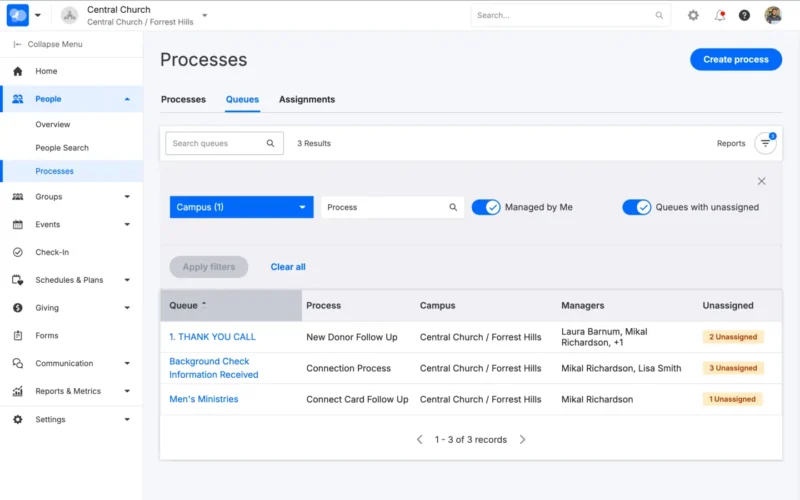 Process Queues screenshot